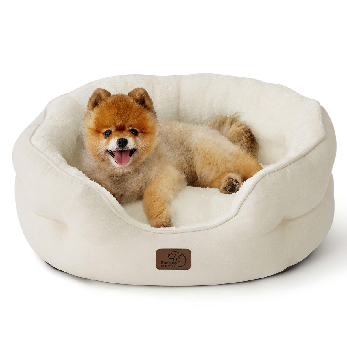Bedsure cama para perro pequeño con borde redondo y tacto suave