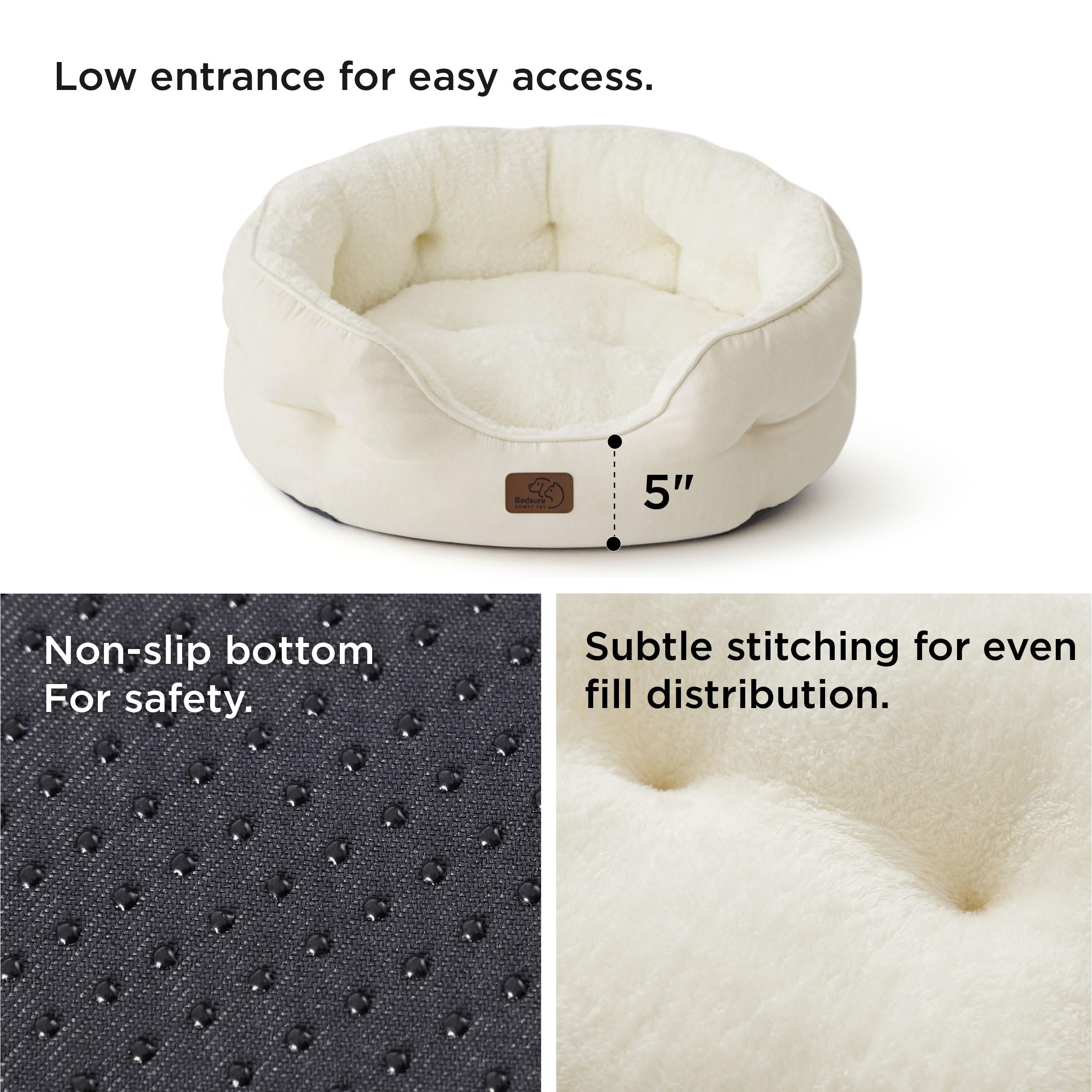 Bedsure cama para mascota con relleno poliéster suave y cómodo