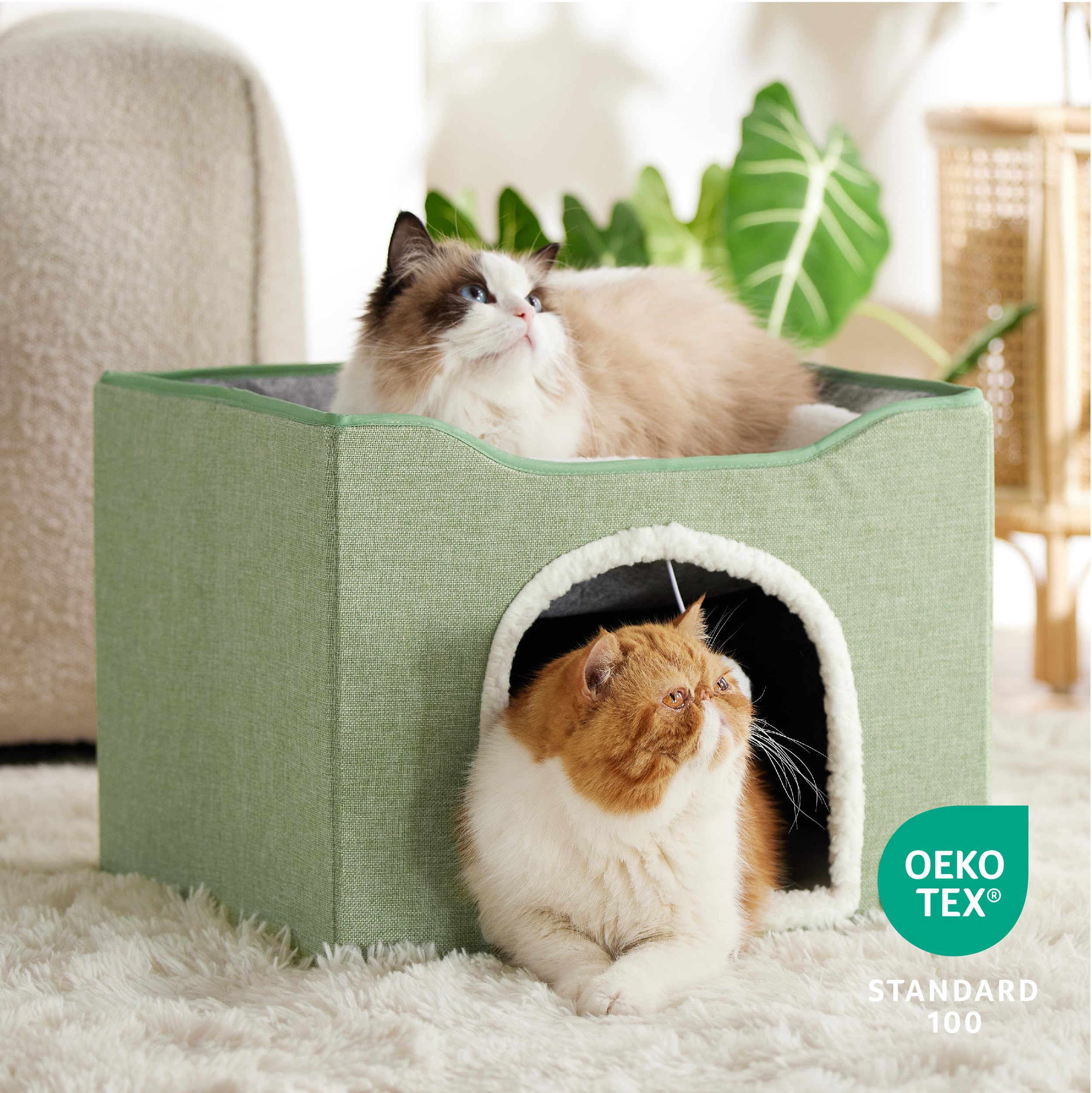 Bedsure casa de MDF duradera para gato en casa.