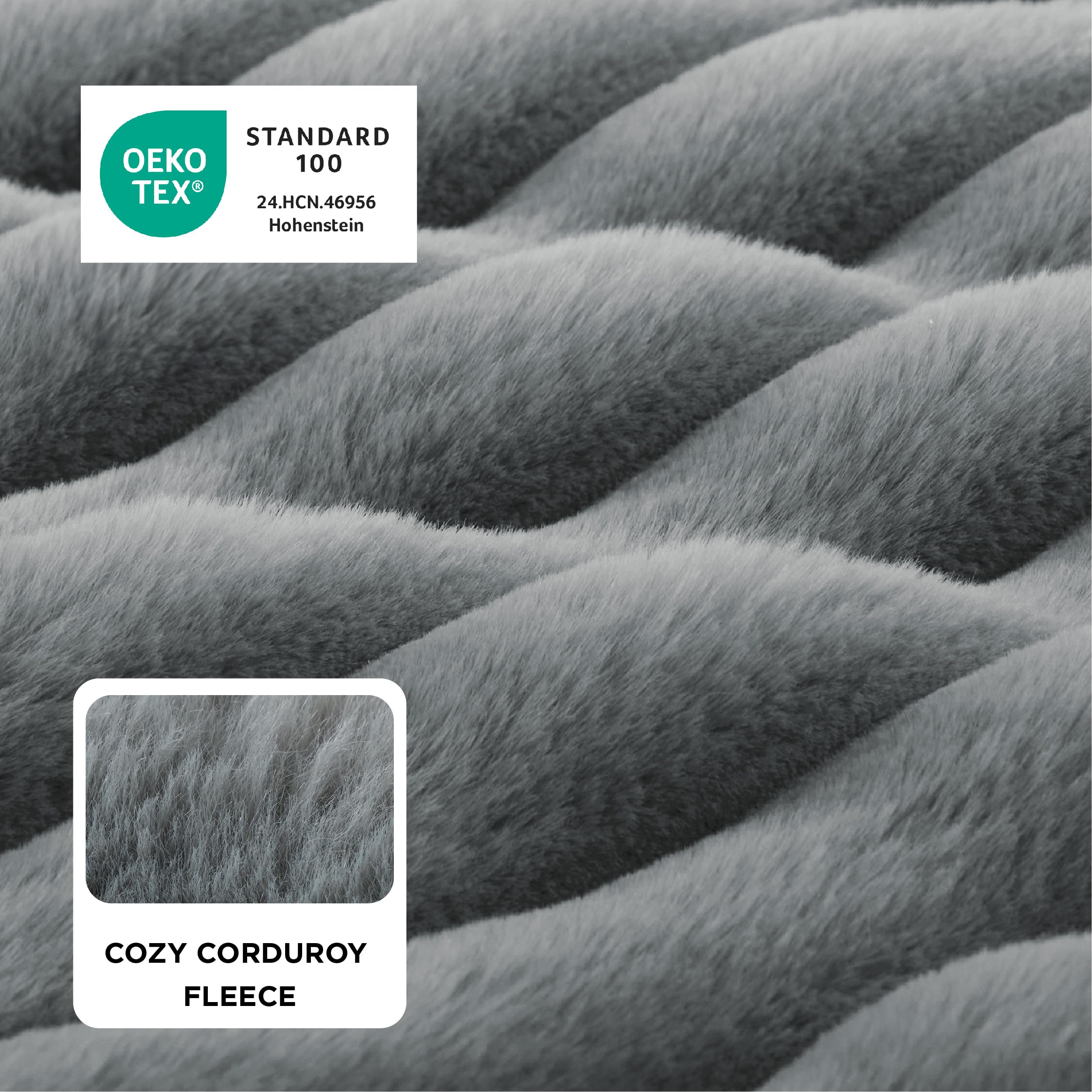 Bedsure ComfyFleece borde acolchado de tres lados para comodidad y seguridad