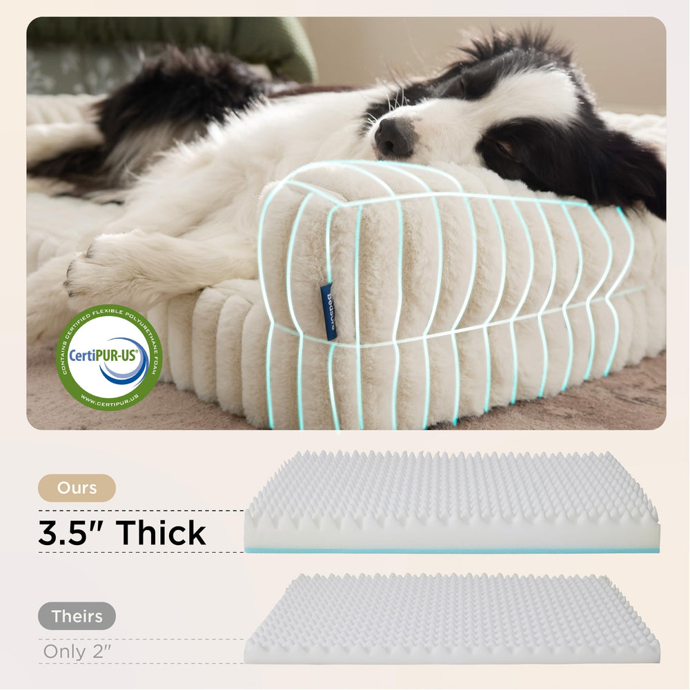 Bedsure ComfyFleece: espuma viscoelástica y diseño tipo huevo para distribución de peso.