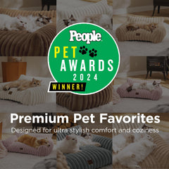 Bedsure ComfyFleece, cama para perros pequeños, borde alto para soporte de cuello.