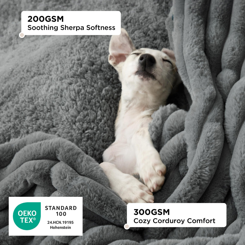 Bedsure ComfyFleece doble cara muestra texturas para confort y estilo