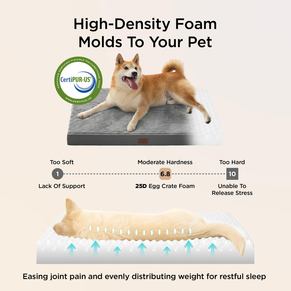 Bedsure ComfyFleece Espuma 25D que se adapta al cuerpo del perro para un descanso cómodo