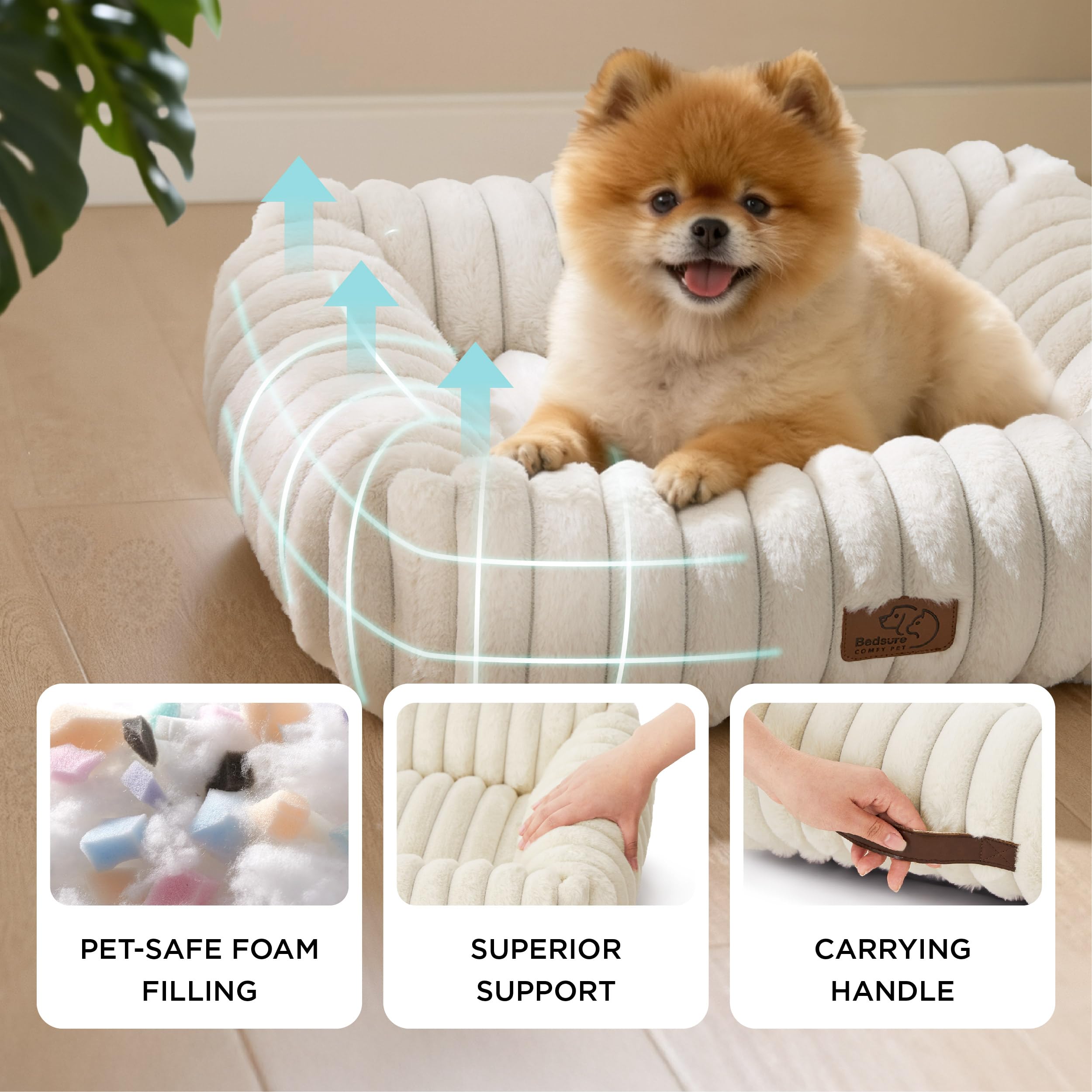 Bedsure ComfyFleece fondo antideslizante mantiene la cama en su lugar