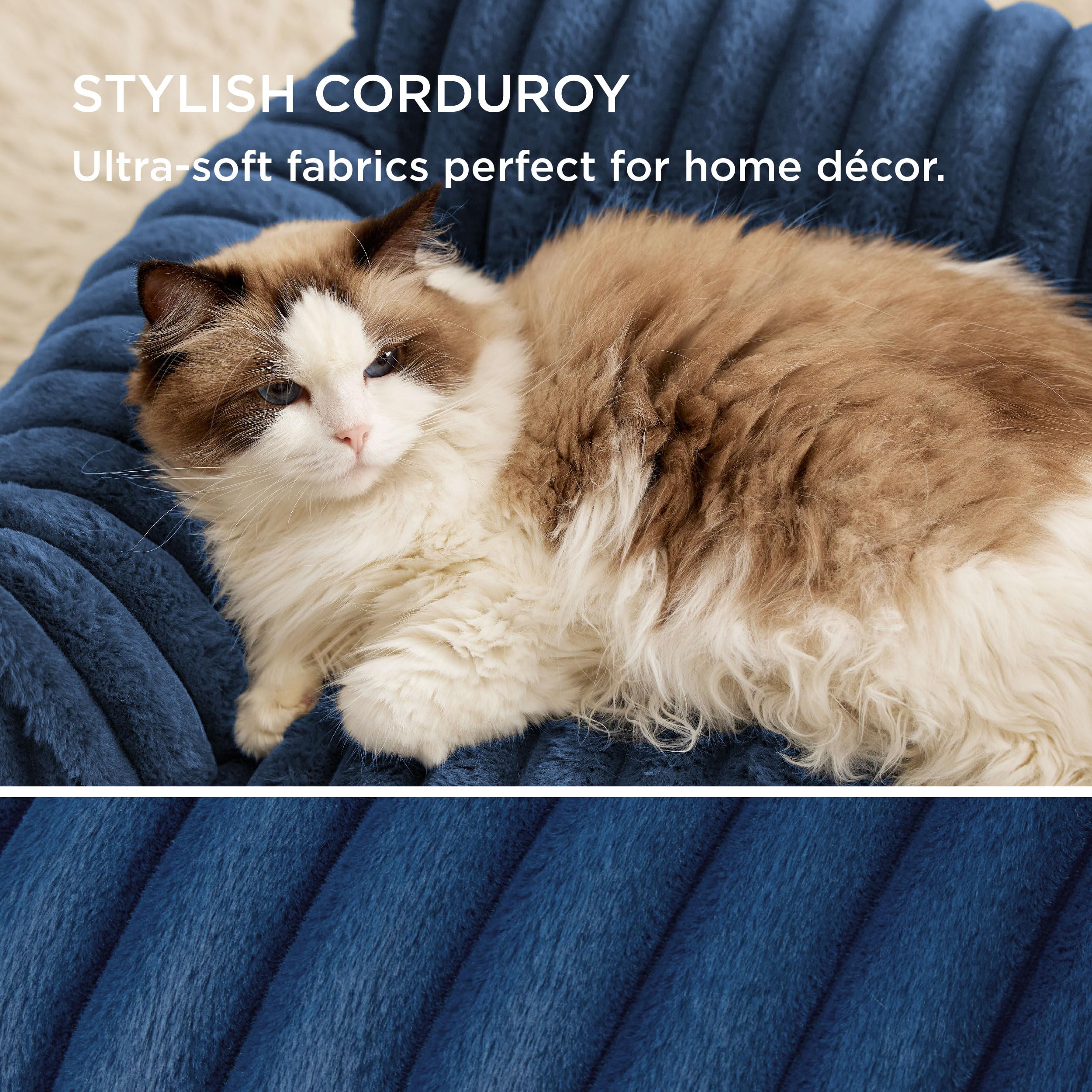 Bedsure ComfyFleece: respaldo alto ideal para mascotas que buscan mayor comodidad.