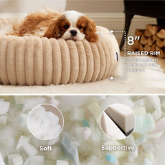 Bedsure Cama para Perro: funda removible y lavable de felpa suave con corduroy.
