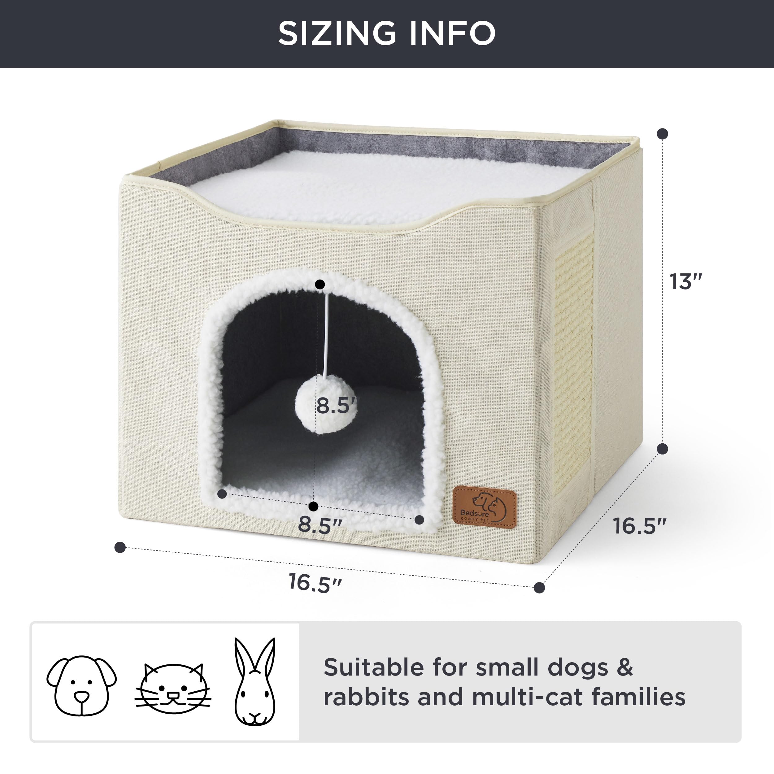 Bedsure funda desmontable y lavable para limpieza rápida.