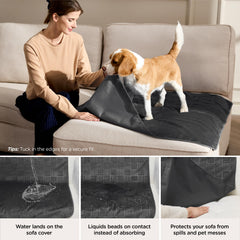 Bedsure funda impermeable para sillón; protege ante accidentes de mascotas.