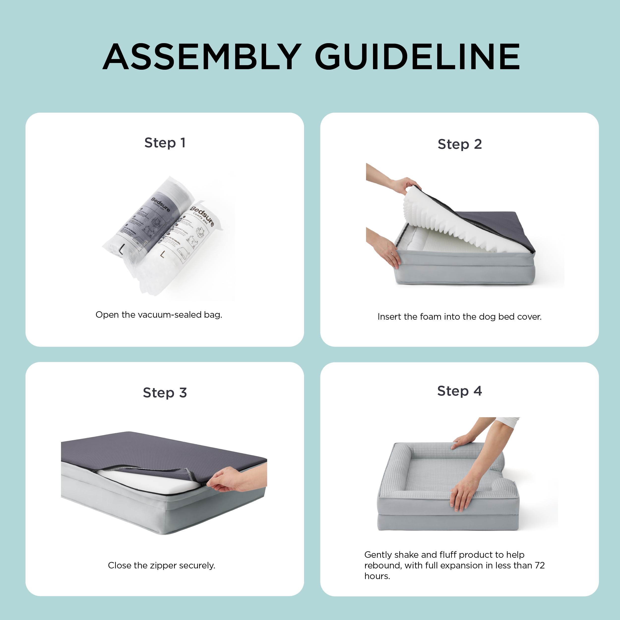 Bedsure L Plus: base antideslizante mantiene la cama estable durante la noche.