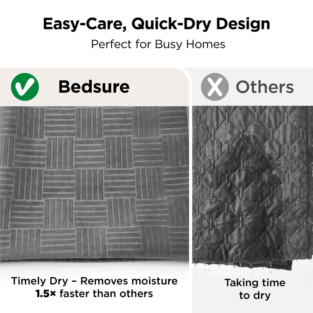 Bedsure lavable a 30 grados y secado rápido para facilitar el mantenimiento.