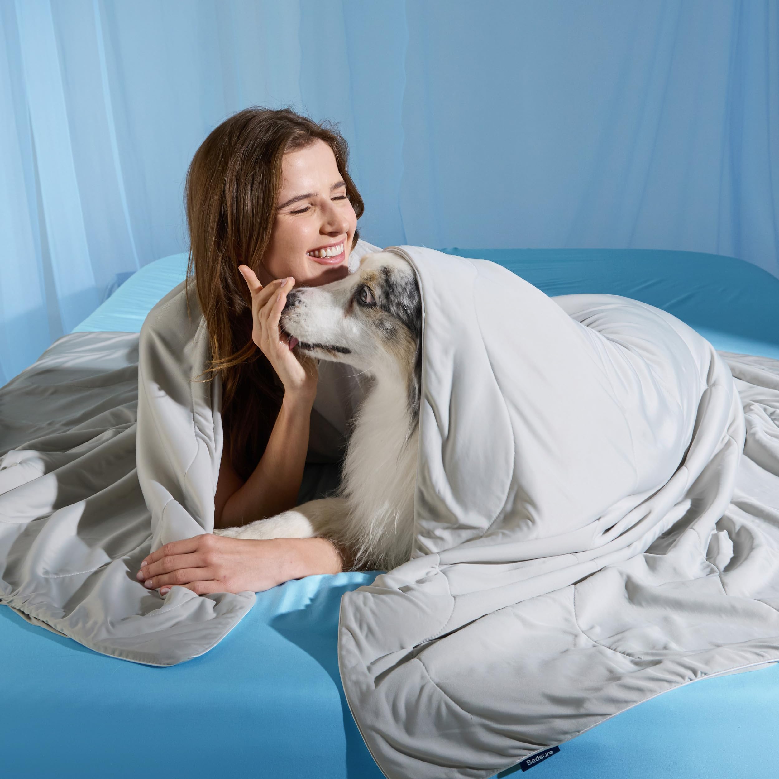 Bedsure manta-evita-calor-experiencia proporciona sensacion fresca al estar en casa con mascota