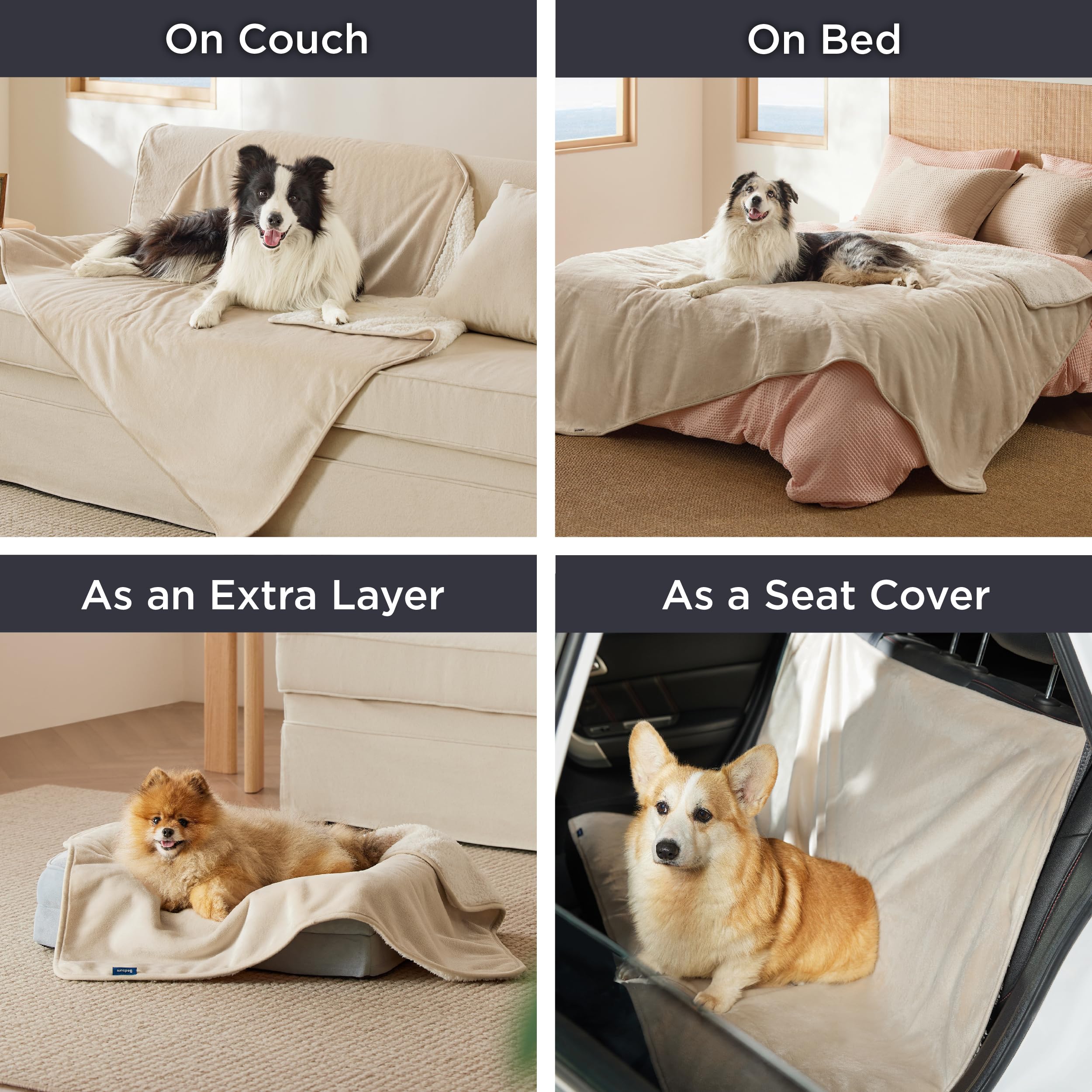 Bedsure manta gatos protección contra pelo y manchas en el hogar.