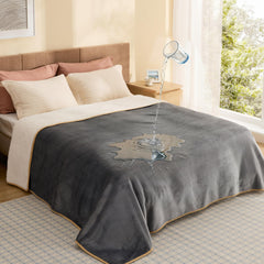 Bedsure manta impermeable para cama gris protege el colchón y mantiene la humedad fuera.