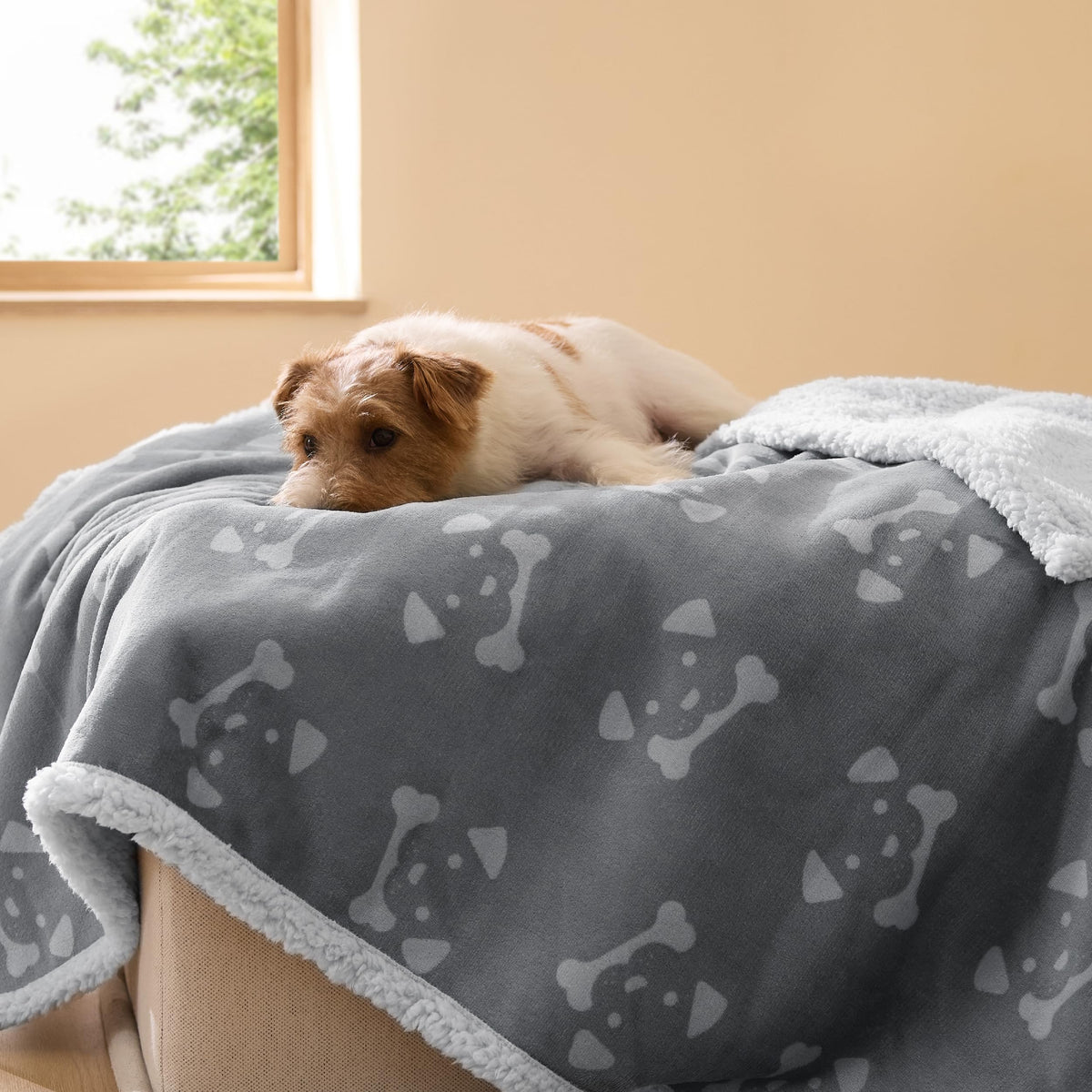 Bedsure manta para perro 30x40, frente muestra tela suave para descansar