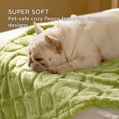 Bedsure manta para perro pequeño, felpa coral suave al tacto.