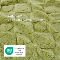 Bedsure manta para perro pequeño, detalle de textura en verde elegante.