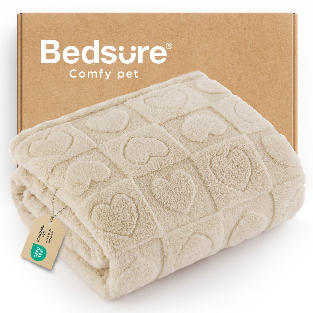Bedsure manta perro textura felpa coral, suave para descansar cómodamente