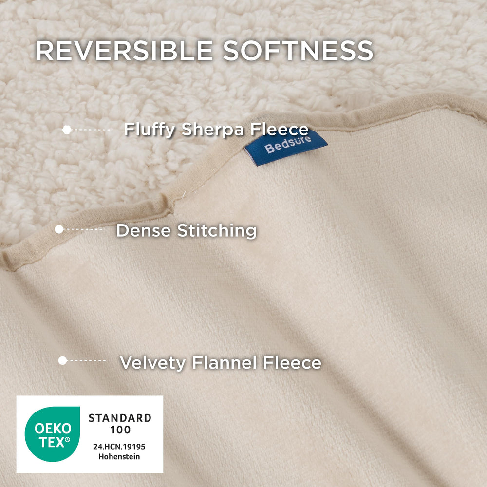 Bedsure manta protección de sofá crema ideal para muebles.