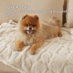 Bedsure manta para sofá blanca de 50x60 pulgadas, perfecta para acoger a tu mascota.