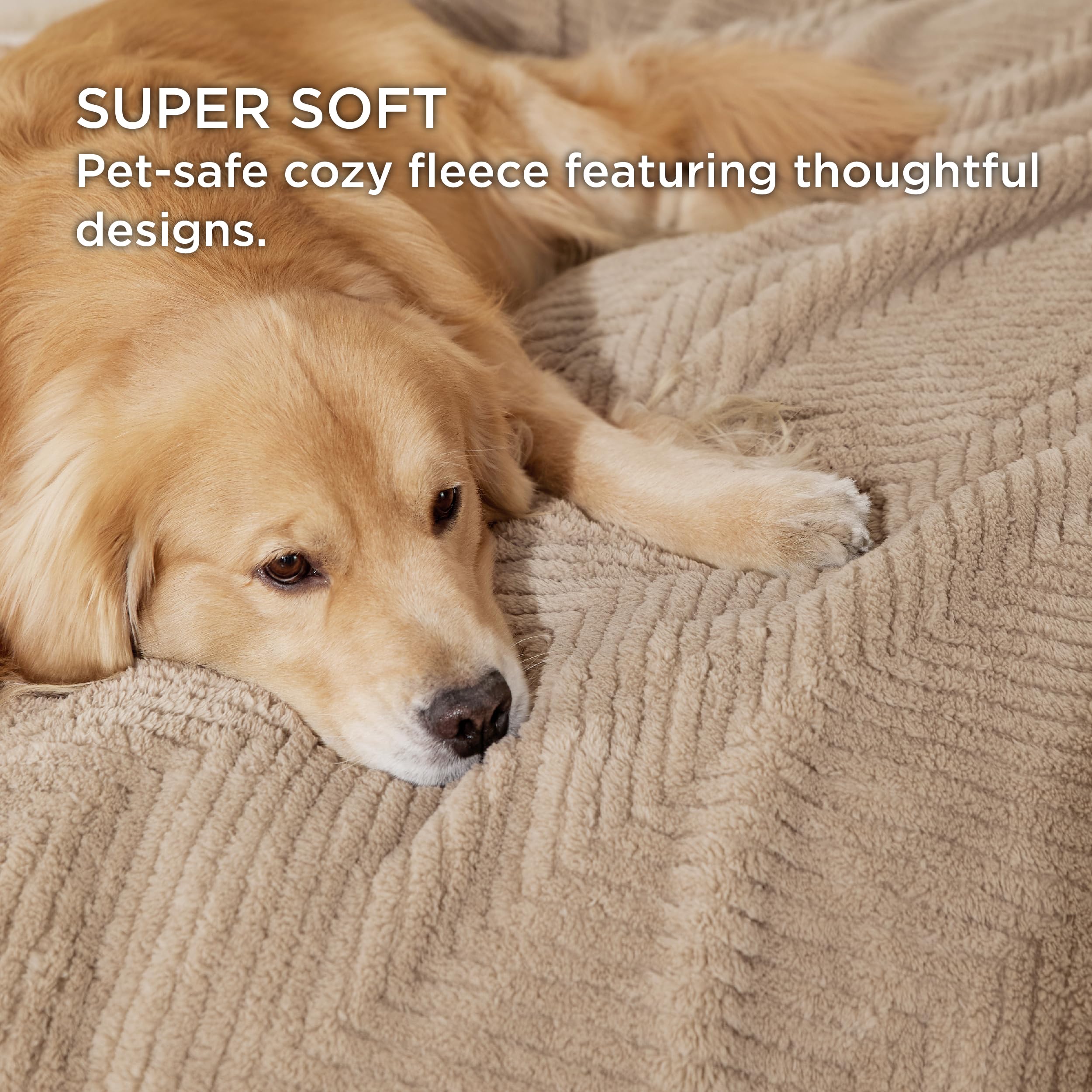 Textura de coral 300GSM de Bedsure en manta para mascotas