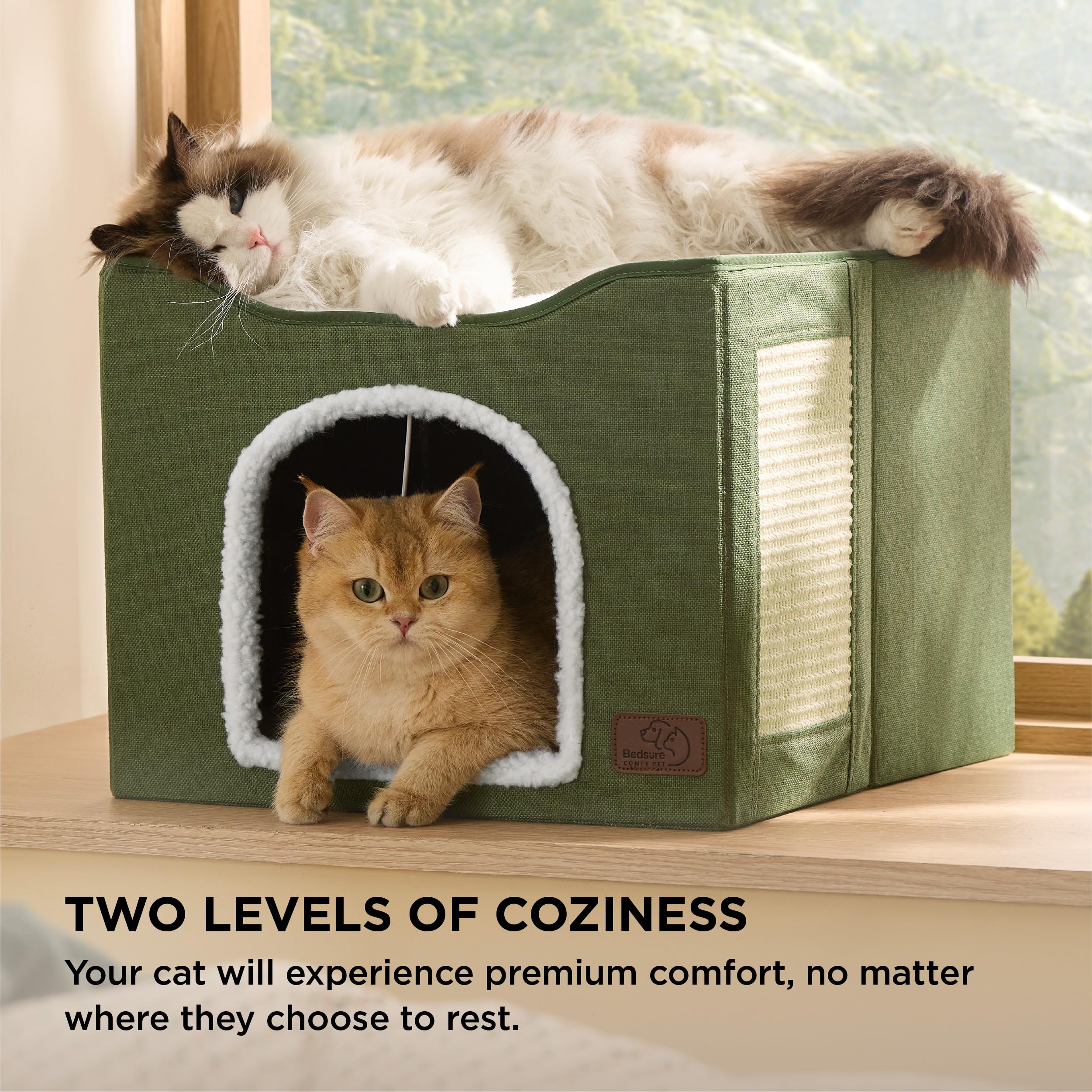 Bedsure rascador de sisal mantiene a tu gato activo y entretenido.