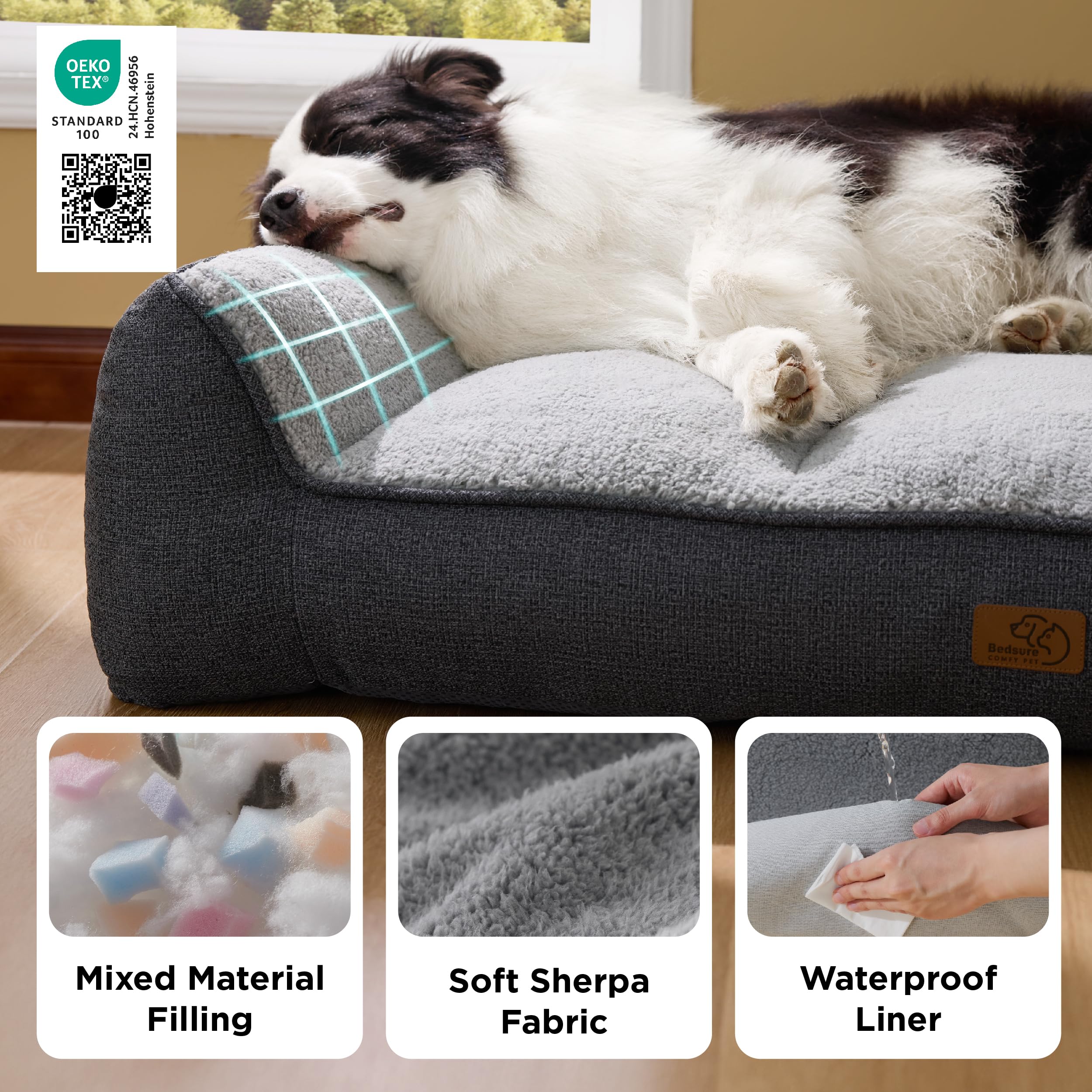 Bedsure SupportMax XL, base acolchada extra para reposos largos.