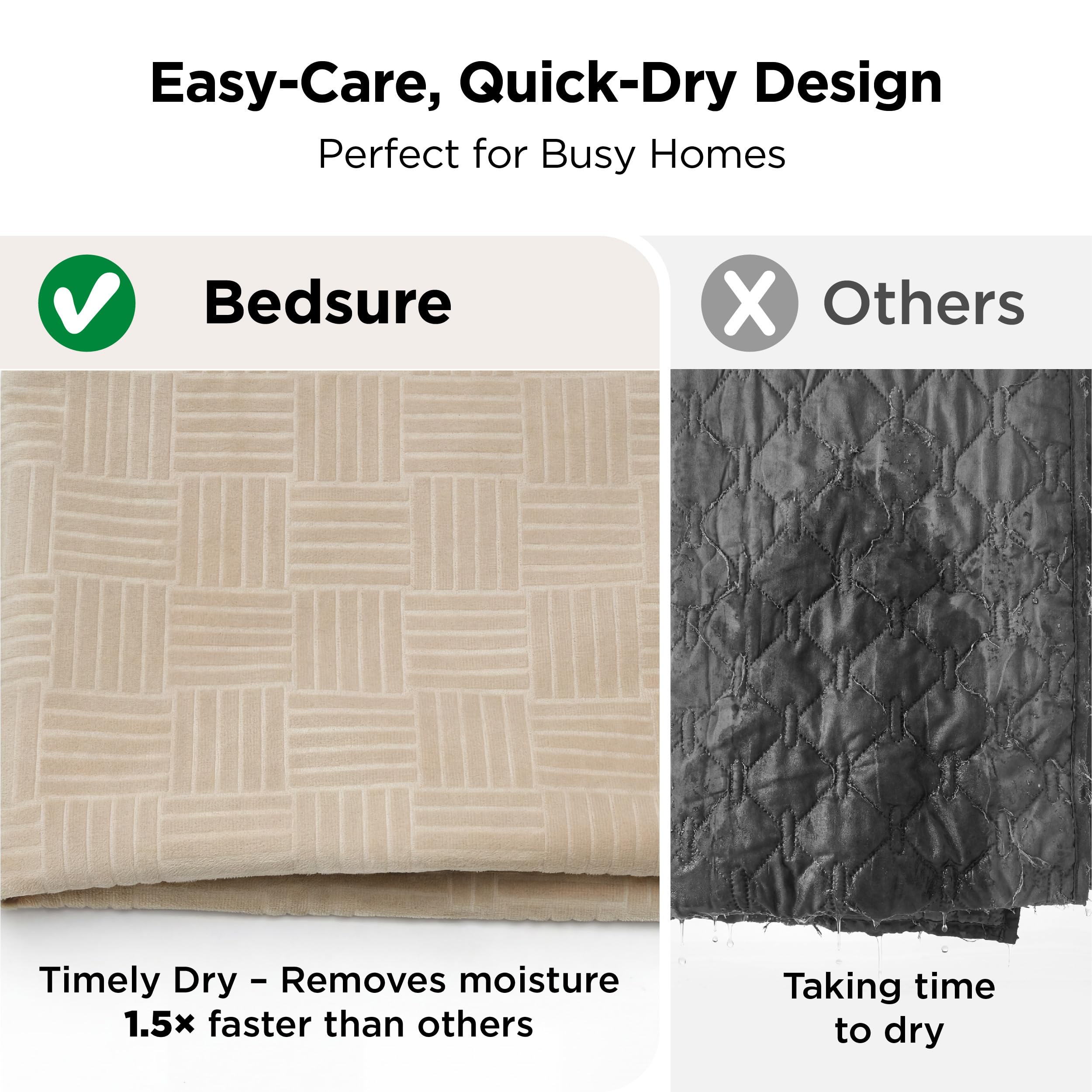 Bedsure usos-multiples-sofa-cama: funciona como protección para varios muebles.