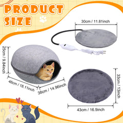 Beeveer cama-gato control-calor de dos niveles para confort personalizable.