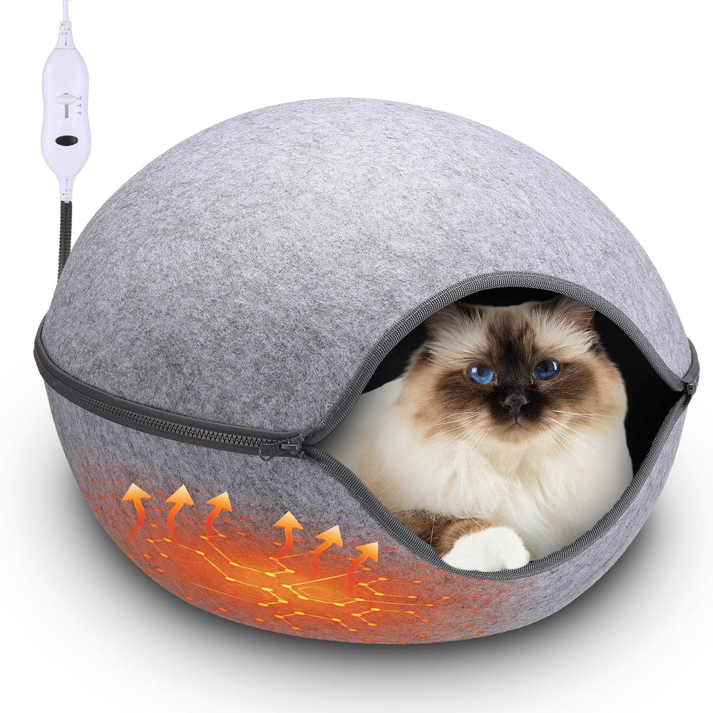 Beeveer cama-gato cueva caliente para descanso cómodo.