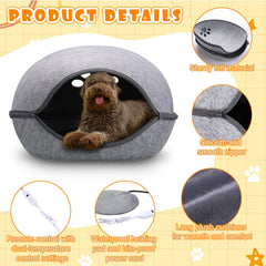 Beeveer cama-gato funda-desmontable lavable para limpieza rápida.