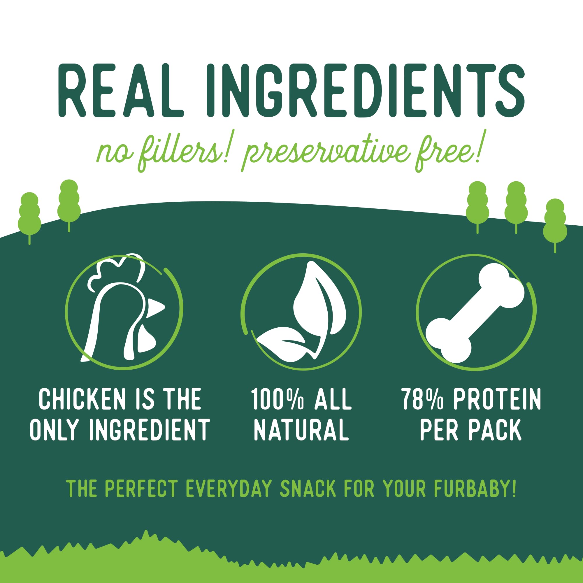 Beg & Barker Chicken Jerky: empaque de 4 onzas, snack práctico para salir.