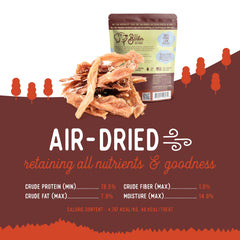 Empaque Beg & Barker de jerky de cerdo para perros activos.