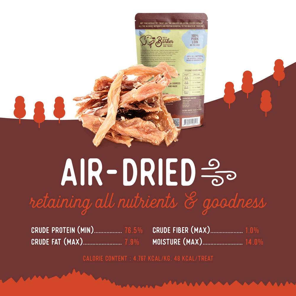 Textura deshidratada del jerky de cerdo para masticación controlada.