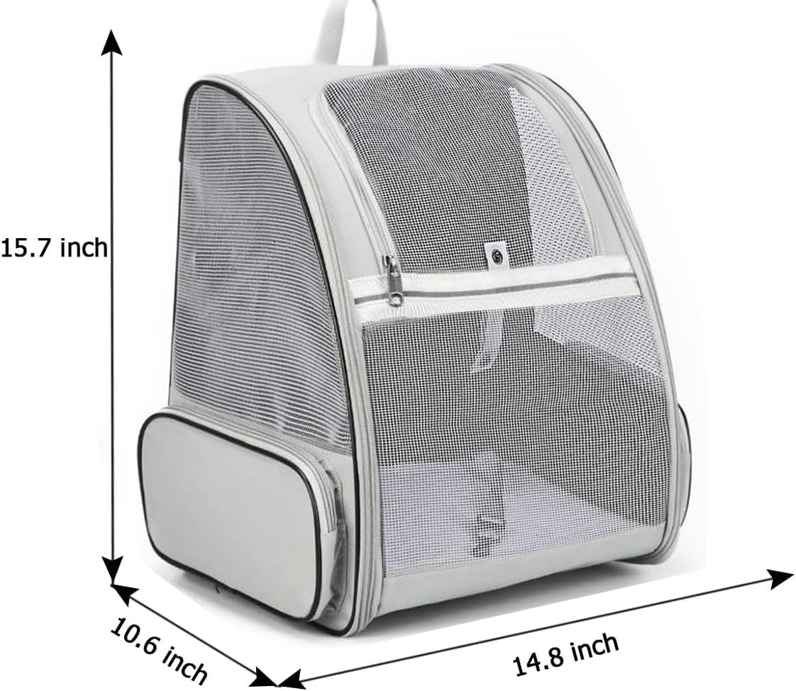 BEIKOTT Mochila transporte para perros con acceso lateral seguro para paseos