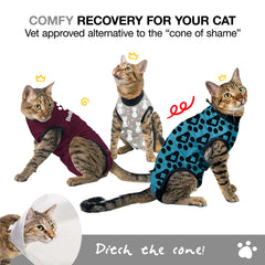 BellyGuard mono postoperatorio para gatos: protege la herida y facilita la movilidad