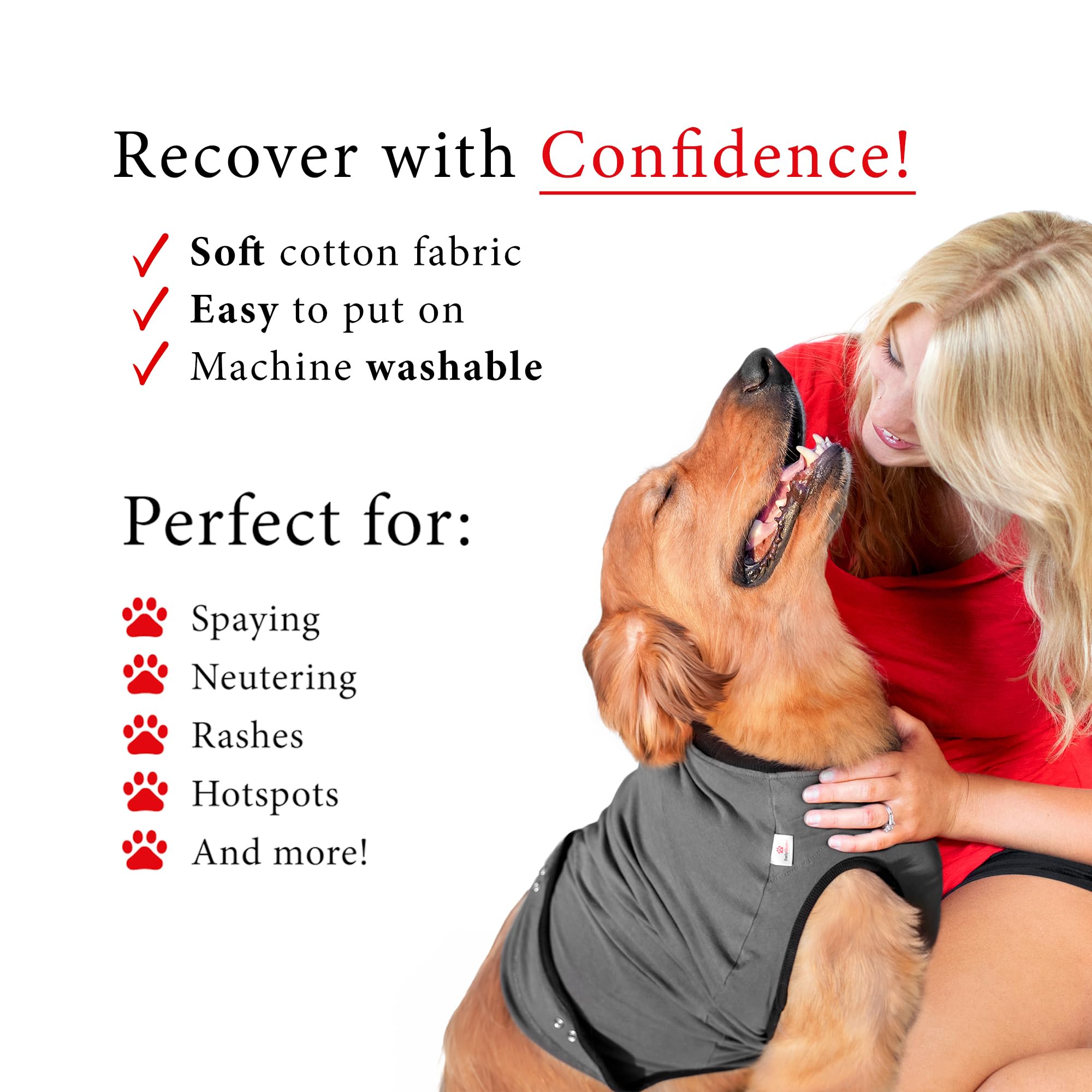 BellyGuard proteccion de heridas postoperatorias para perro, suave y transpirable