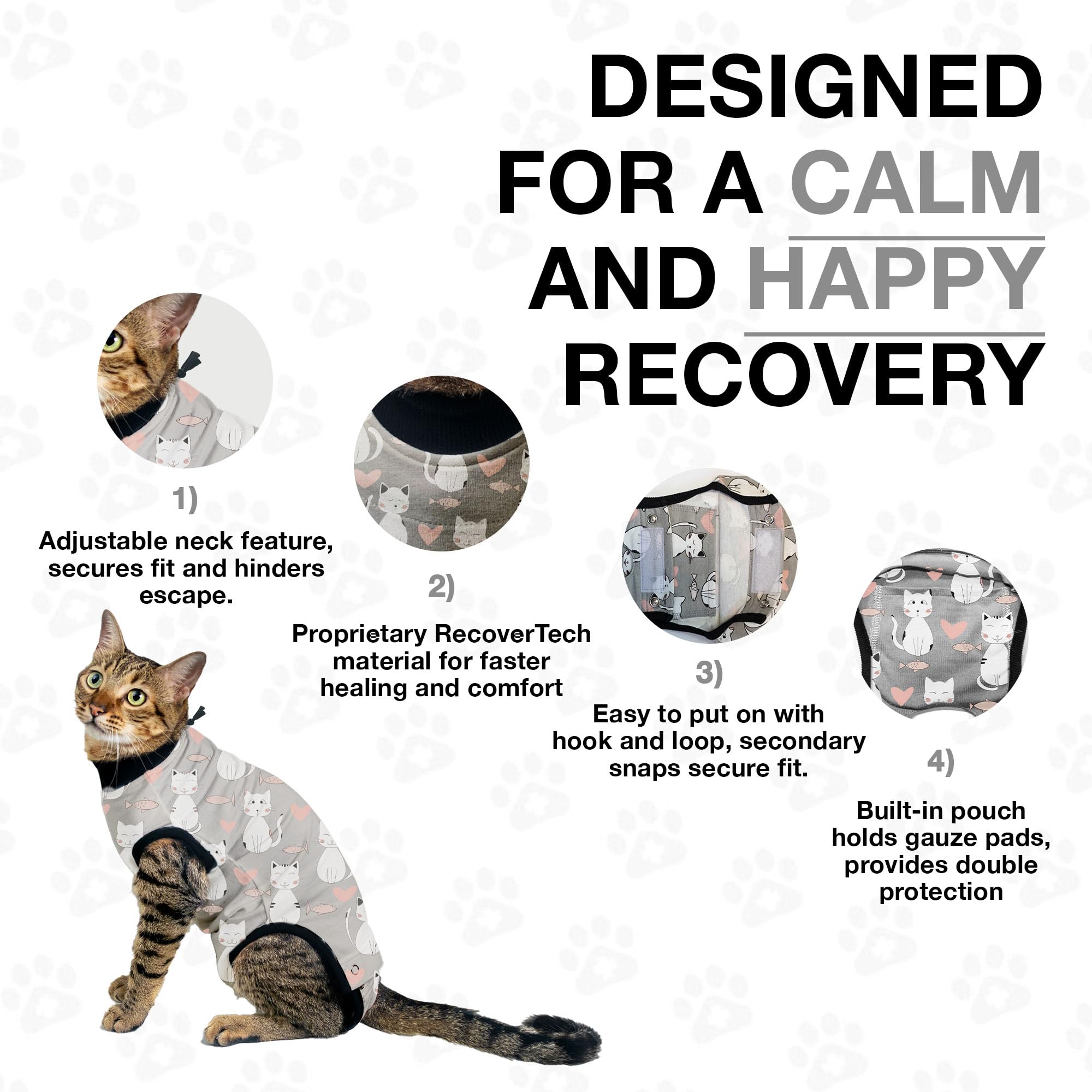 BellyGuard ropa calida gato: mantiene al felino cálido durante la recuperación