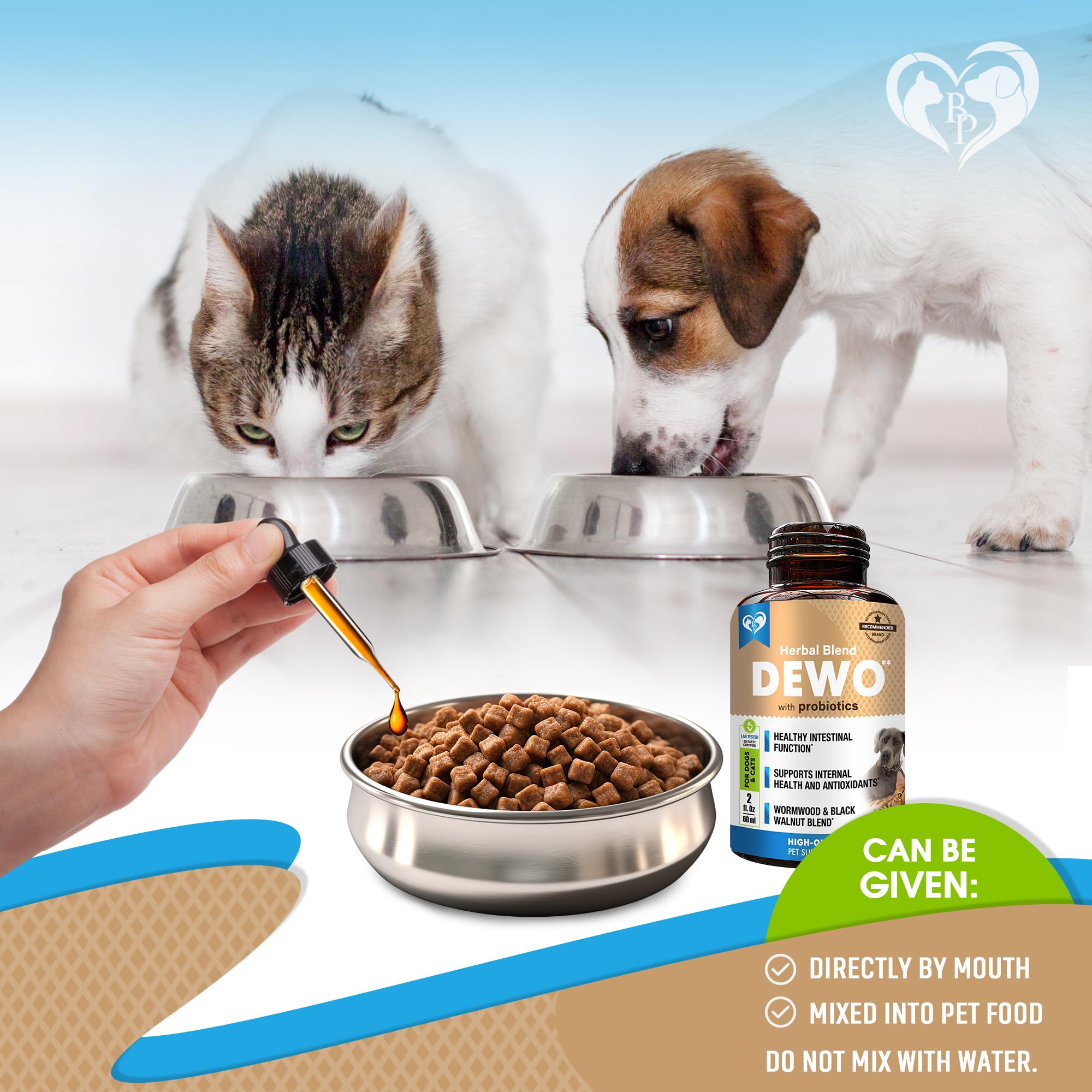 Beloved Pets dosificar oralmente: uso diario seguro para perros y gatos.