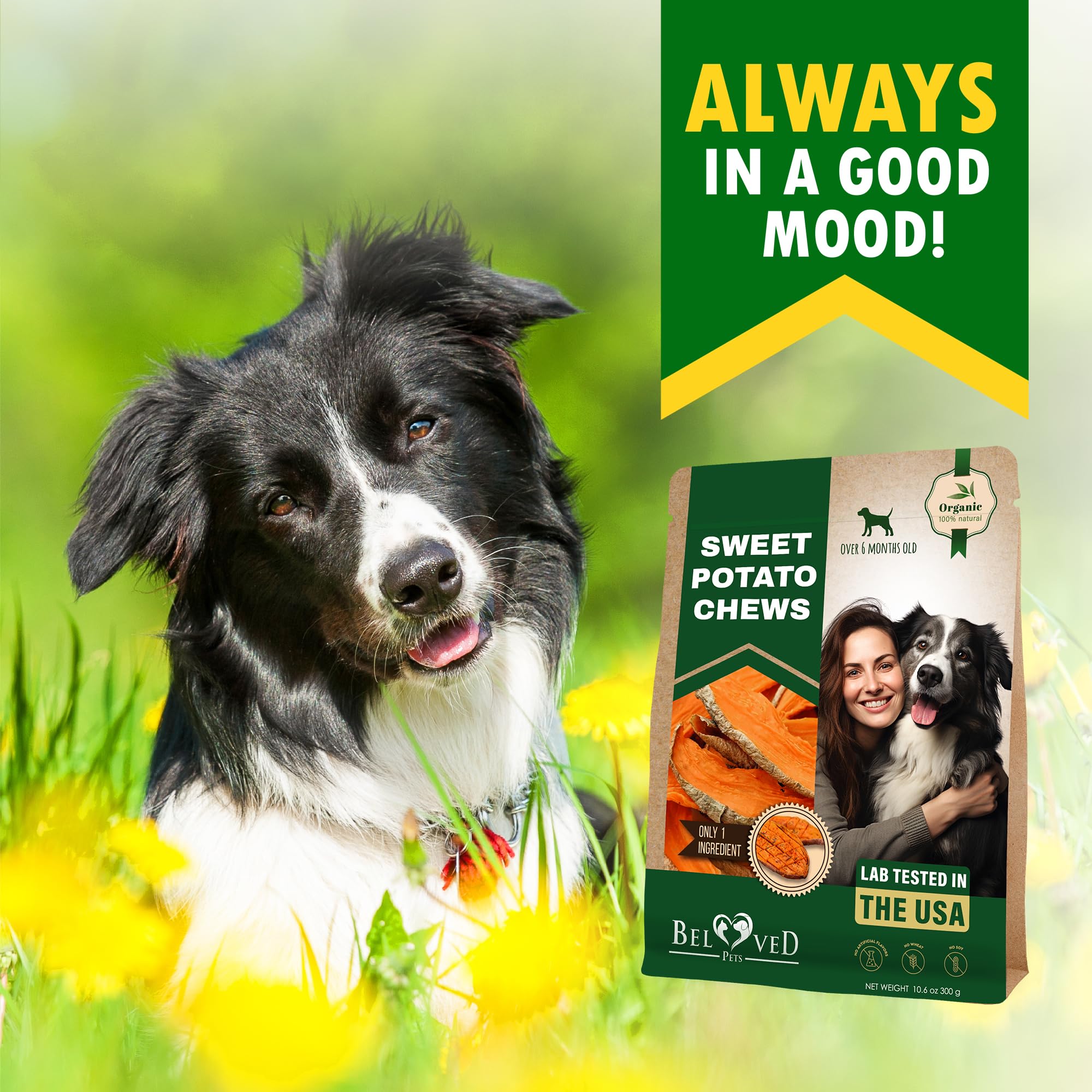 Beloved Pets Envase práctico patata dulce para aperitivos en casa.