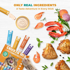 Beloved Pets tubos cremosos de cangrejo, snack suave que encanta a los felinos