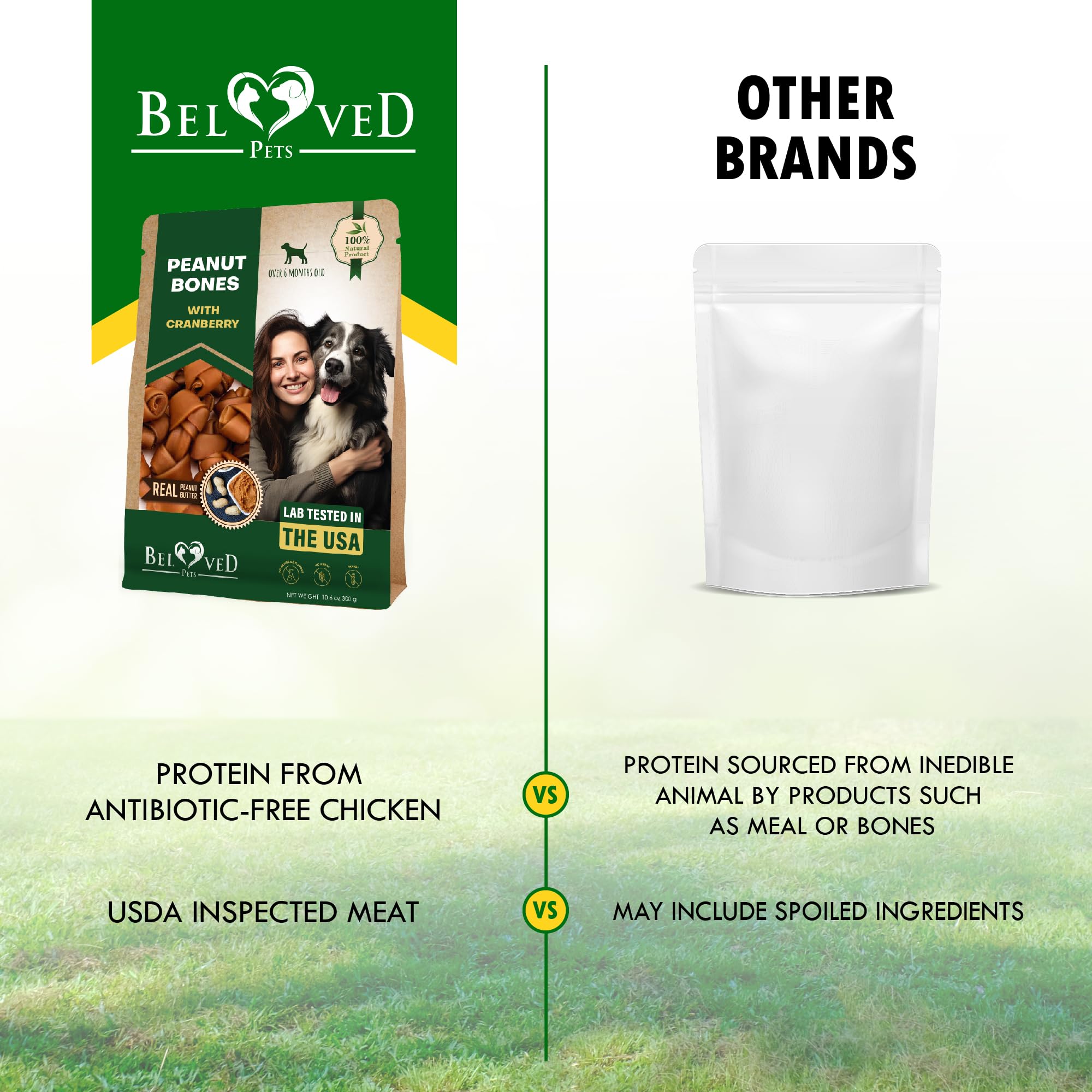 Beloved Pets ingrédients naturels poulet-canard-boeuf-porc – choix polyvalent.
