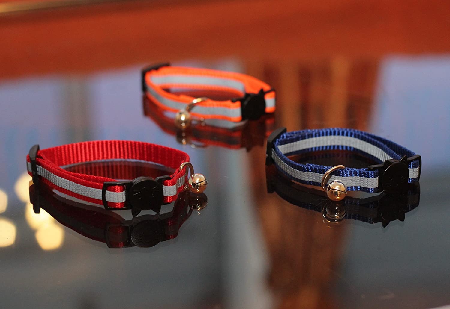 Bemix Pets collar reflectante para uso nocturno, mayor visibilidad.