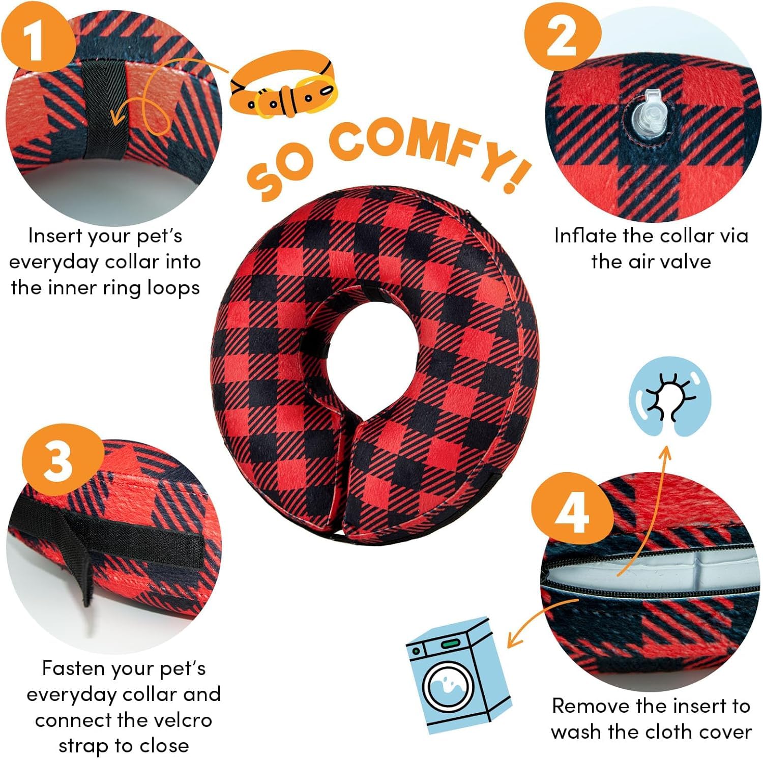 BENCMATE collar inflable para perro con durabilidad, ideal para evitar lamidos.