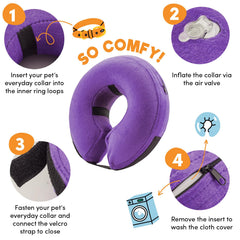 BENCMATE collar inflable para perro, correa ajuste facilita un ajuste cómodo.