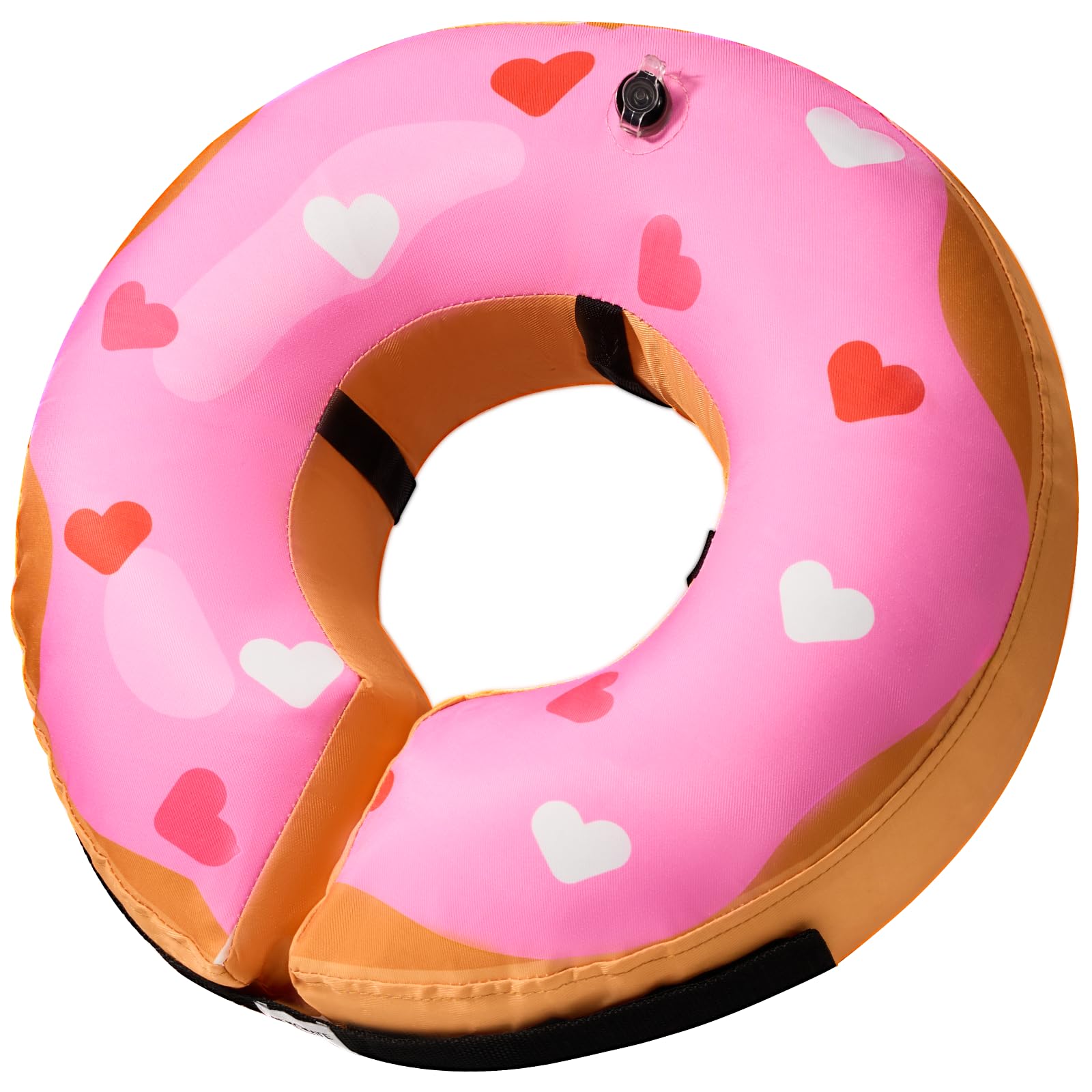 BENCMATE collar inflable para perro en forma de donut corazón, cómodo y seguro.