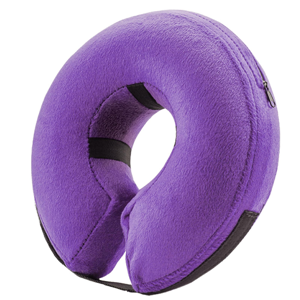 BENCMATE collar inflable para perro púrpura, visión libre y comodidad continua.