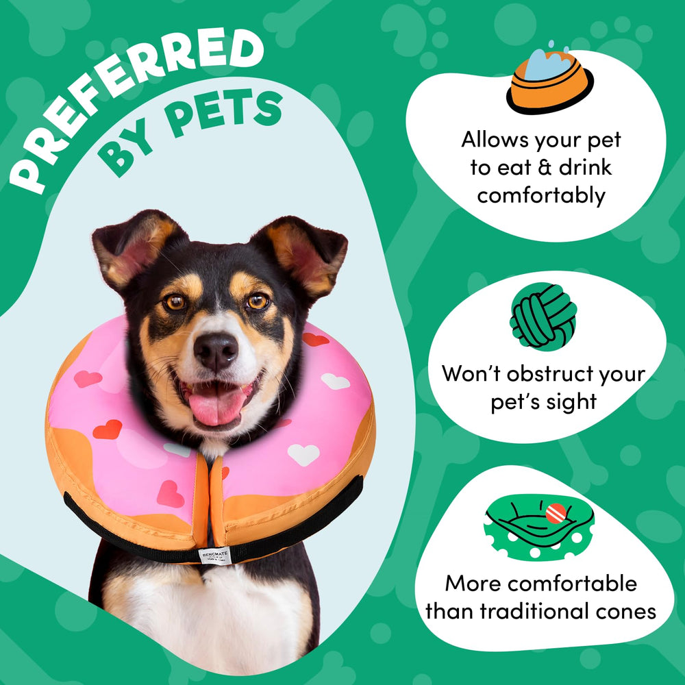 BENCMATE collar inflable donut, ofrece cómodo uso diario sin bloquear visión.