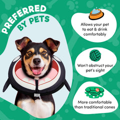 BENCMATE cono inflable para perro Orca grande, durabilidad y facilidad de limpieza.