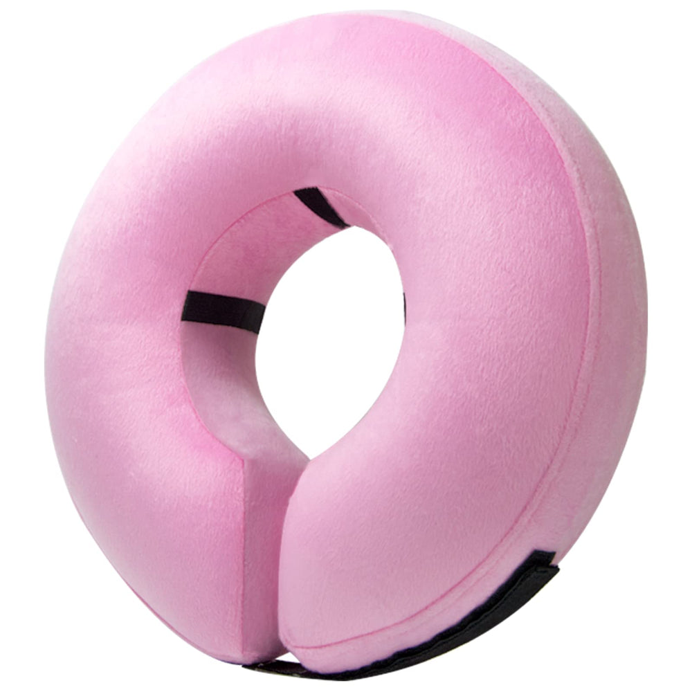 BENCMATE cono inflable para perro rosa: comodidad suave durante la recuperación.